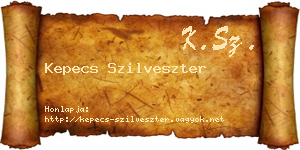 Kepecs Szilveszter névjegykártya